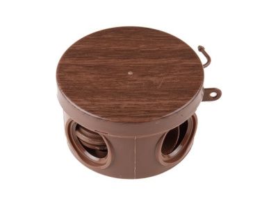 Коробка распаечная ОП 65х40мм, бук, 4 мембр. вх. IP54 Юпитер JP7113-06