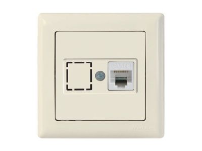 Розетка компьютерная 1xRJ45, Cat6, скрытая, кремовая, DARIA, , RJ 45, 8-pin, соединения типа 568A или 568B, Mutlusan 21201400102