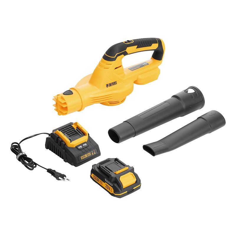 Воздуходувка аккумуляторная, AB-500, 60 м/с, 500 м3/ч, Li-Ion, 20 В Denzel 59608