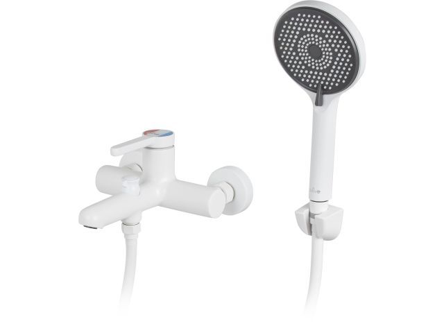 Смеситель для ванны Lt D35, серия Lotus белый, на стену, короткий излив A-five A5-0732