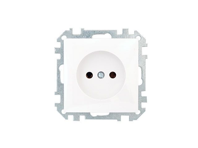 Розетка 1-ая (скрытая, б/з) белая, Стиль, Bylectrica РС16-524