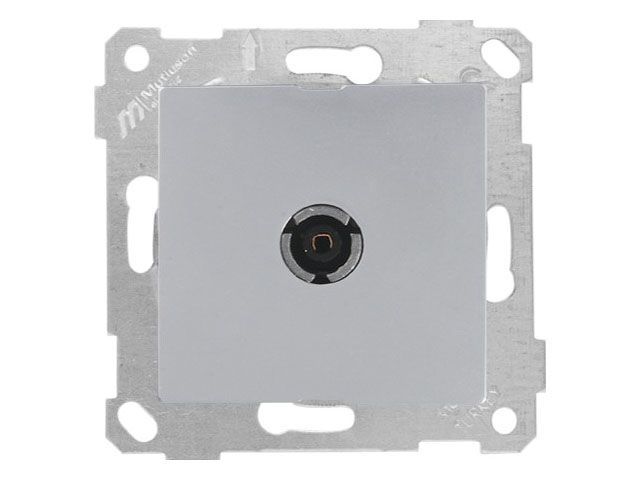 Розетка телевиз. 1-ая, скрытая, без рамки, с/з, 11dB, переходная, серебро, RITA, Mutlusan 22001700182