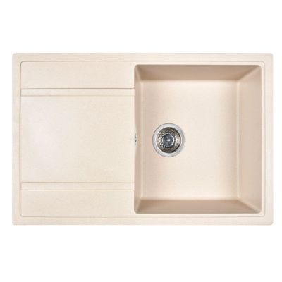 Мойка кухонная из мраморной крошки, cream, Wisent W780-30