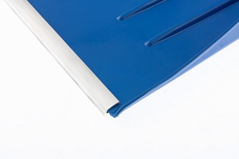 Лопата для уборки снега пластиковая, синяя, 400 х 420 мм, без черенка, Сибртех 616185