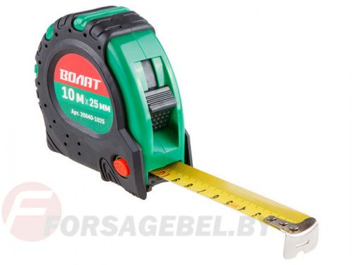 Рулетка с обрезин. корп., бытовая, 3 механизма фиксации ленты, Волат