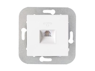 Розетка 1-ая телефонная (скрытая) белая Уют Bylectrica ТР4-049