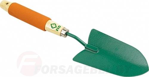 Совок посадочный мини широкий с деревянной ручкой 350мм Flo 99047