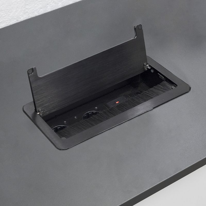 Выдвижной удлинитель Atlas USB, 2 розетки, 2xUSB A, HDMI, LAN, черный, AKS 127319