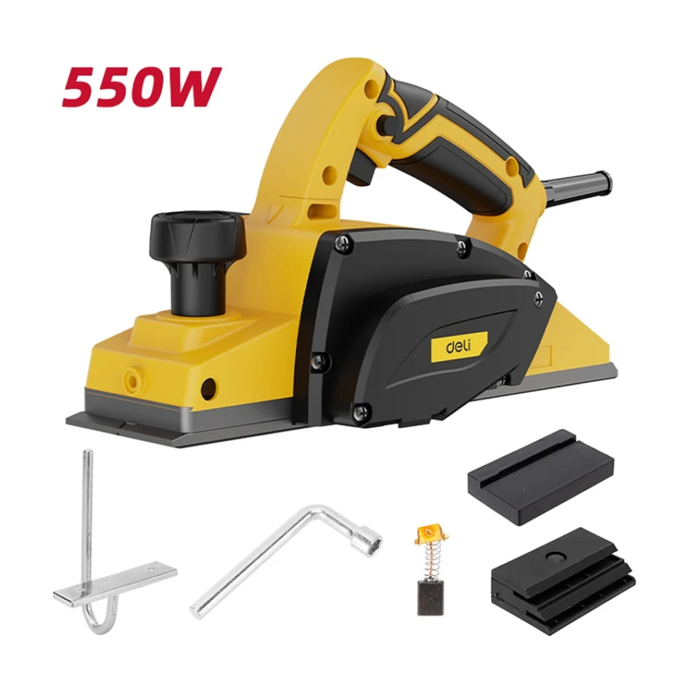 Рубанок электрический Deli YS EDC591, сетевой, 550 Вт, 15800 об/мин, 82 мм., 1,0 мм