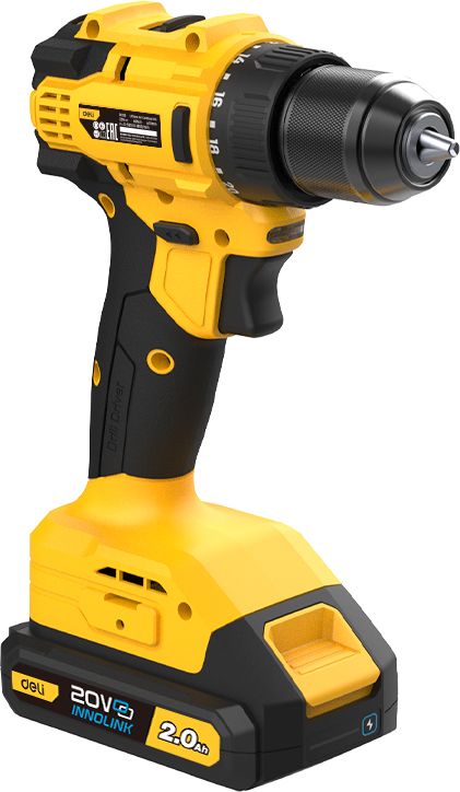 Аккумуляторная дрель-шуруповерт Deli YS EDC120 20 В, 45 Нм, 2 АКБ, 2 Ач, сумка