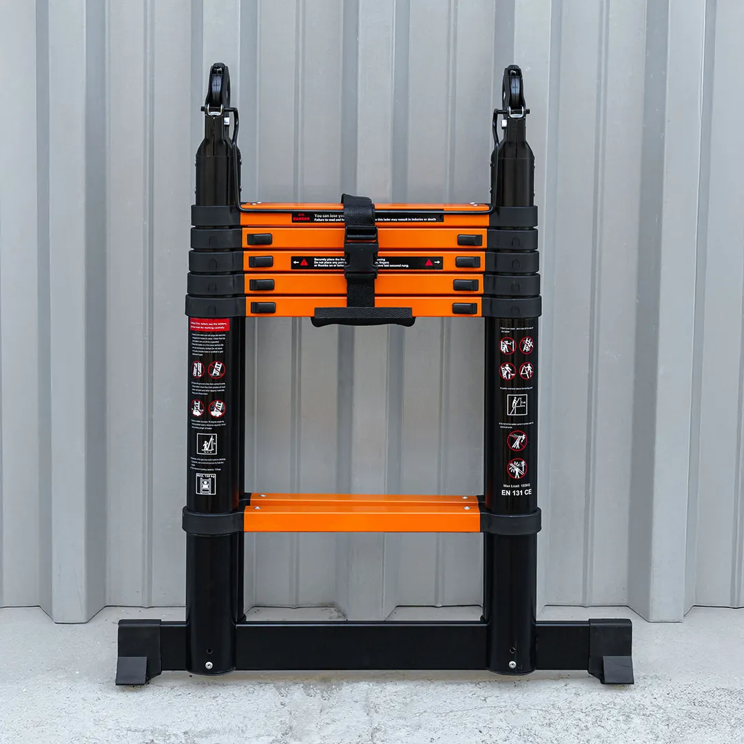 Лестница-стремянка телескопическая алюм. бытовая 1.9+1.9 м, 6+6 ступ. ISMA ISMA-UP190-M