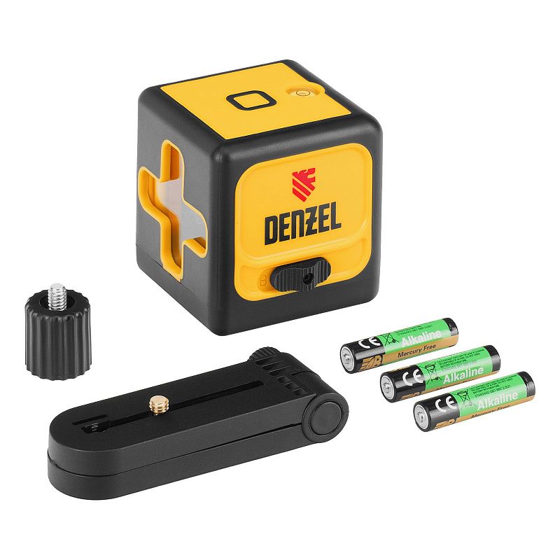 Лазерный уровень DQB, 30 м, зеленый луч, батарейки, сумка Denzel 35016