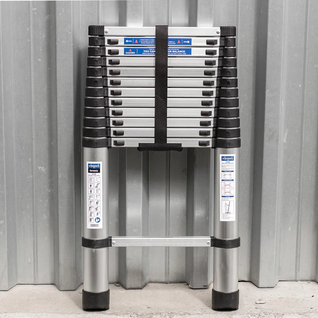 Лестница телескопическая алюм. бытовая 3.8 м 13 ступ. Scheppach Sch-UP380