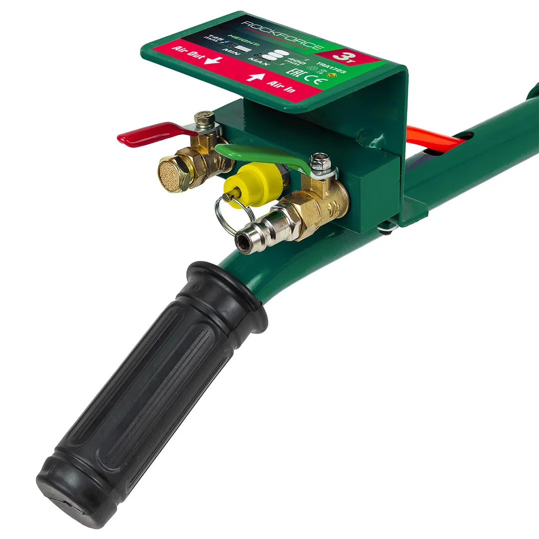 Домкрат подкатной пневматический 3 т, 145-400 мм RockForce RF-TRA1723