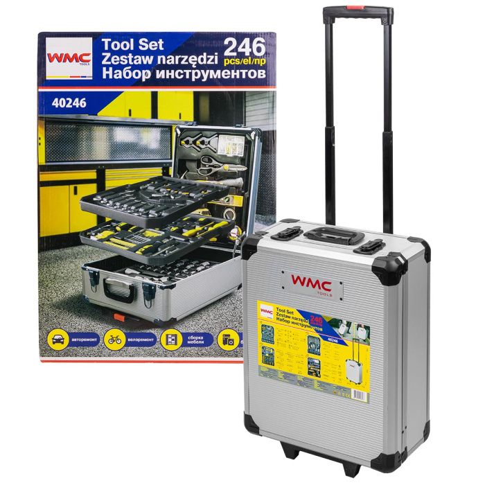 Набор инструментов в алюминиевом кейсе 246 пр. WMC TOOLS WMC-40246