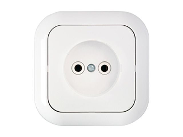 Розетка 1-ая (скрытая, б/з) белая, Гармония, Bylectrica РС16-228