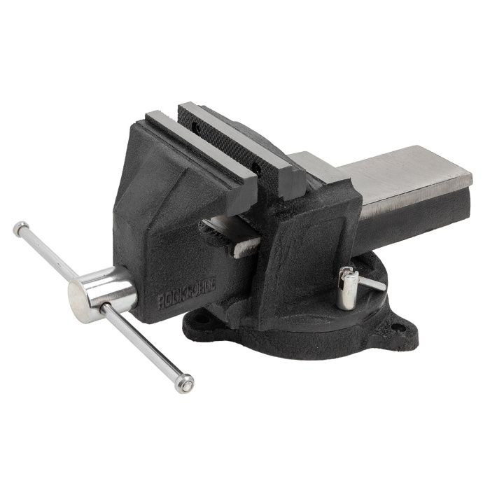 Тиски стальные усиленные поворотные с наковальней 6''-150 мм RockForce RF-6540906