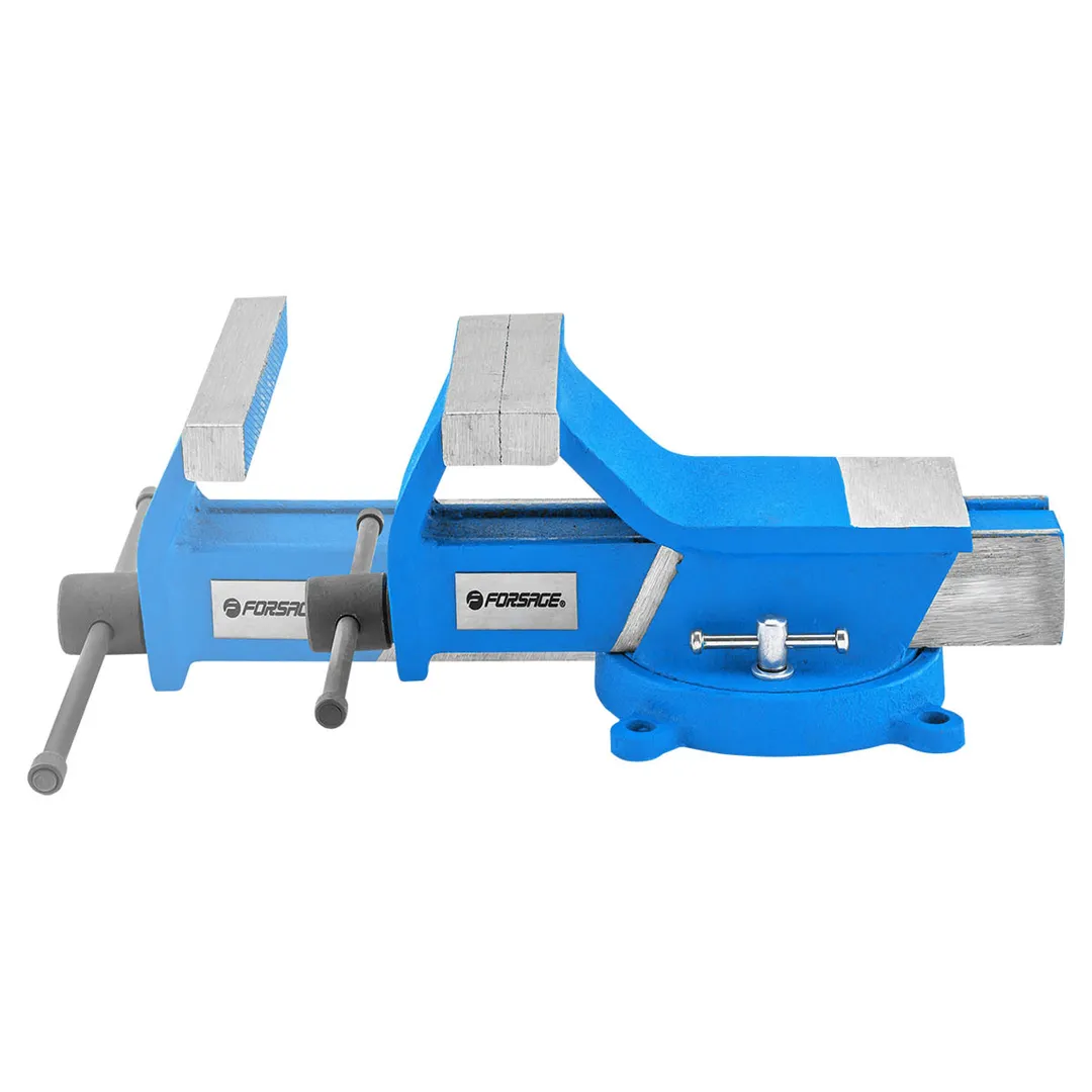 Тиски стальные поворотные с наковальней 80 мм Forsage F-6540803
