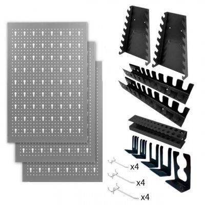 Комплект: перфорированная панель с крючками BAUMEISTER TH01&HP01GRBAU