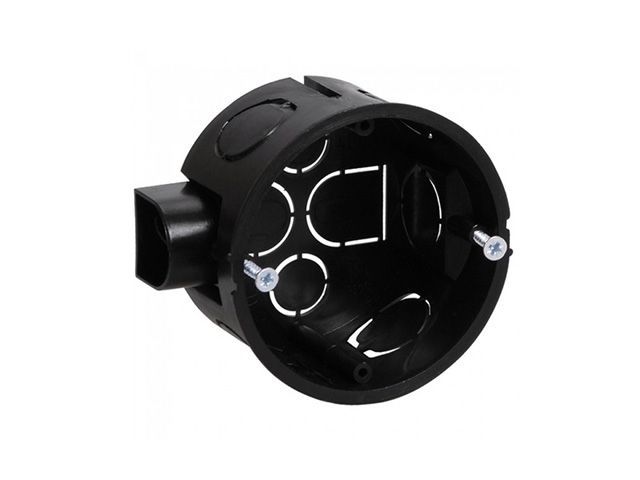 Коробка установочная, подрозетник, 68х40мм, винты, стык.узлы IP20, для сплошных стен, Юпитер JP7122-03