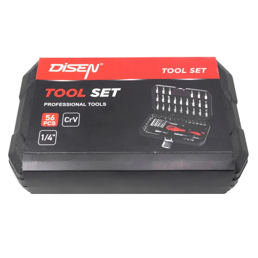 Набор инструментов 56 пр. 1/4'' 6-гр. DISEN DS-2571-5