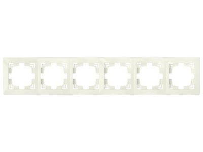 Рамка 6-местная бежевая, Уют, Bylectrica ЮЛИГ.735212.284-40бе