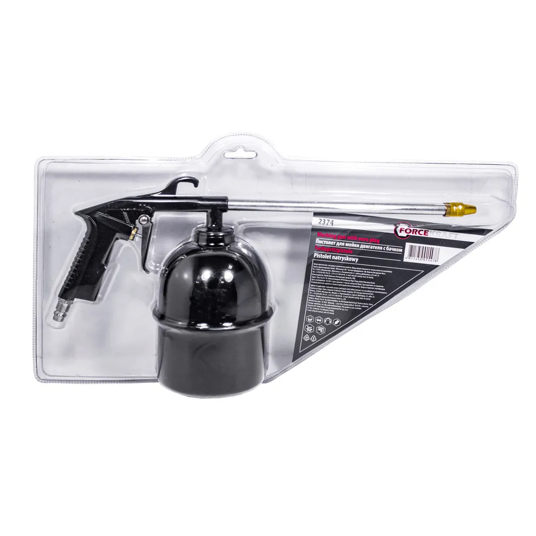 Пневмопистолет для мойки двигателя с бачком ForceKraft FK-2374