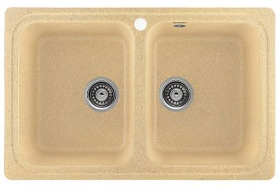 Мойка кухонная из мраморной крошки, песок, C02-21 Gerhans