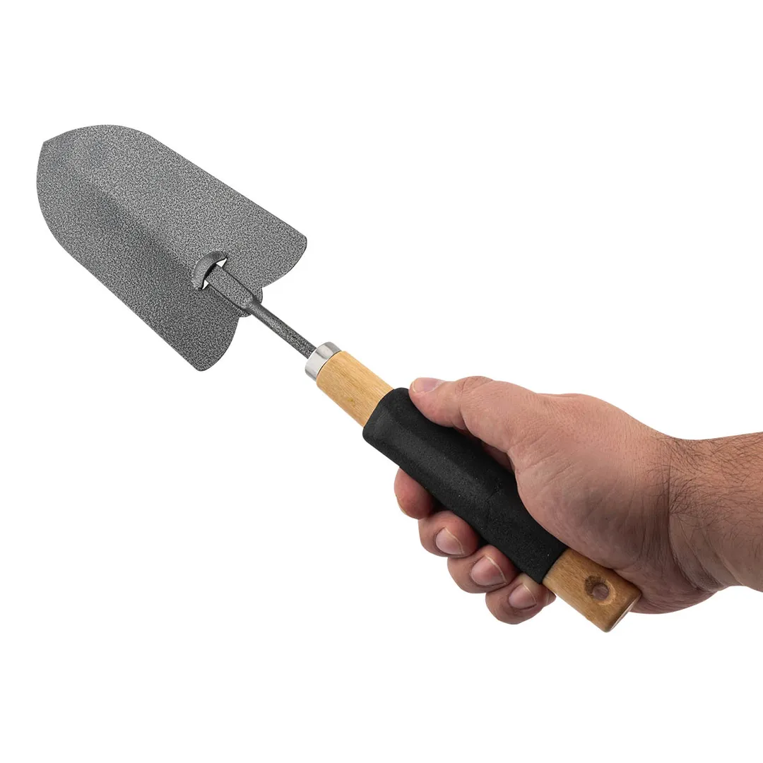 Совок посадочный с деревянной рукояткой L-330 мм, ширина 60 мм WMC TOOLS WMC-TG2104020-B