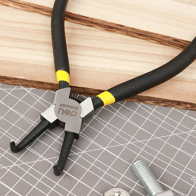 Съемник стопорных колец 90° 180 мм сжим Deli YS EDL104207