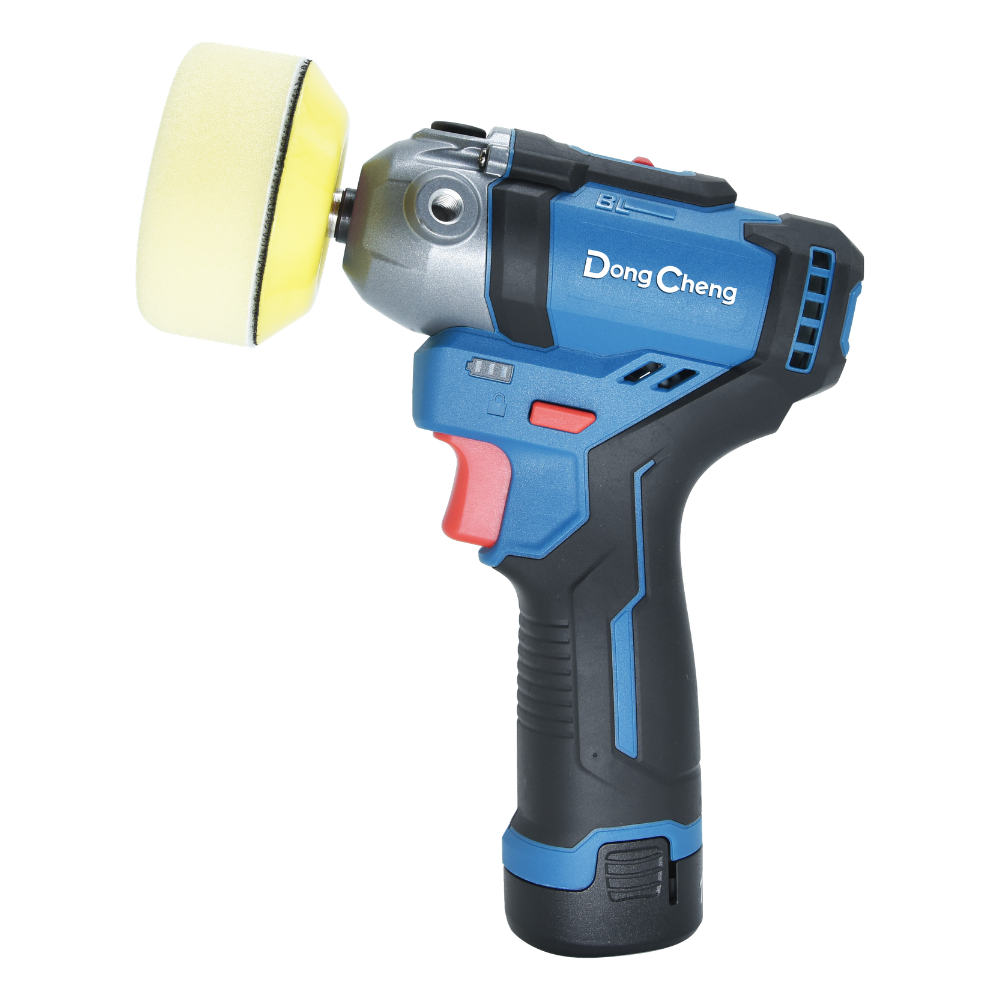 Аккумуляторная полировальная машина DongCheng DCSP75 (TYPE EK), 230 Вт, 75мм, 2 АКБ, 2 Ач, З/У 2 А