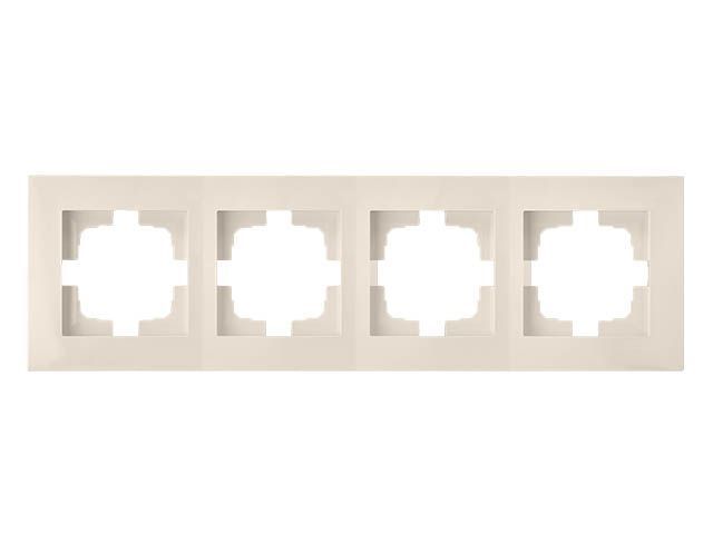 Рамка 4-местная бежевая, Стиль новый, Bylectrica ЮЛИГ.735212.554беж