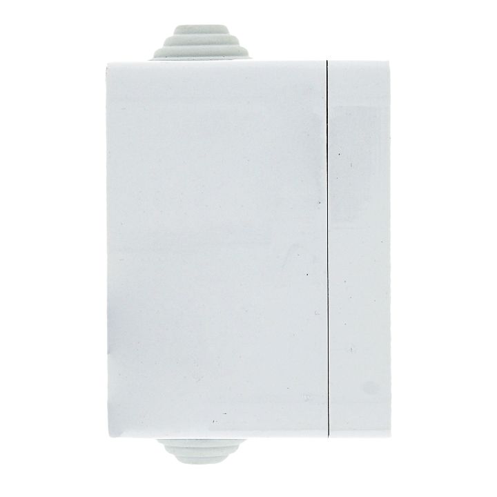 Прага Розетка 1-местная 10А без заземления IP44 белая EKF EKR10-022-10-44