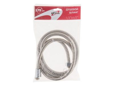Шланг душевой, SUS/PVC, 1/2" г-г 175 см, хром eCON E-003