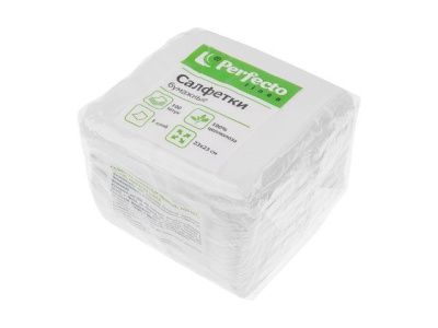 Салфетки бумажные Эконом, 100 шт., белые, PERFECTO LINEA 66-001294