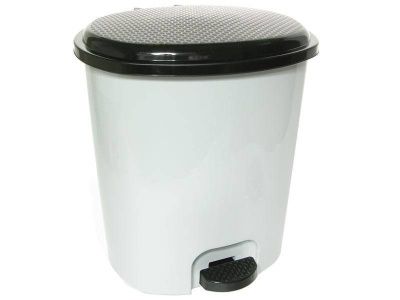 Ведро педалью, ветло-ерый / черный РУССПЛАСТ РП-1015-ССЧ