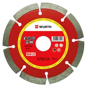 Алмазный круг по бетону RED LINE, d125, посад. 22,24 WÜRTH 0668152125