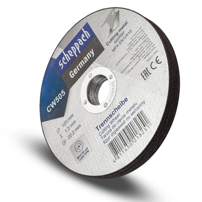 Круг отрезной по металлу 125х1,2х22,2 мм, 10 шт Scheppach Sch-CW505[10шт к-т]