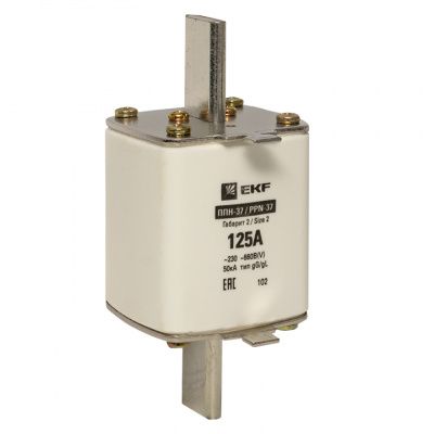 Плавкая вставка ППН-37 400/125А габарит 2 EKF fus-37/400/125