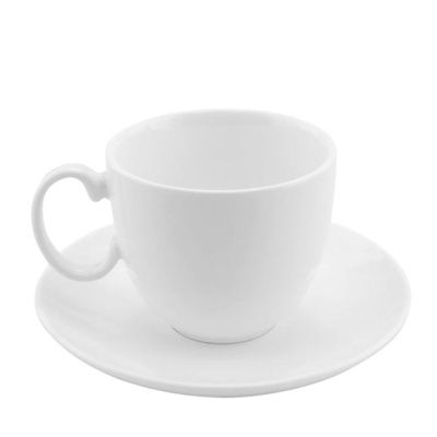 Чашка с блюдцем "Романтика", фарфор, 210 мл, белый