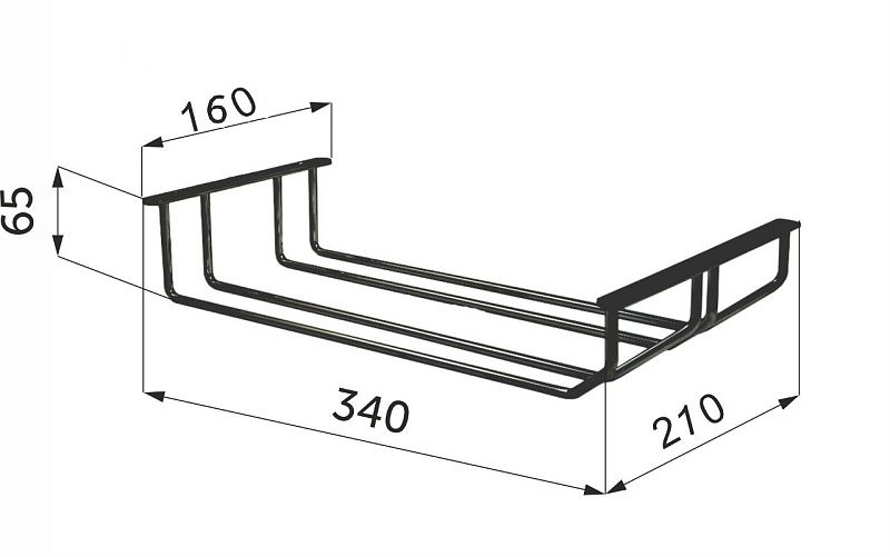 Держатель подвесной для бокалов двухрядный BJ005, хром RU 69864