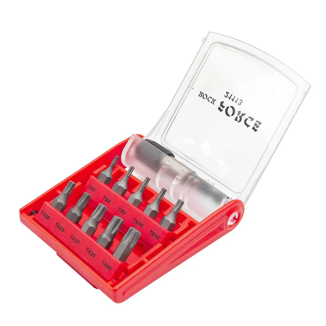 Набор бит Torx с битодержателями 11 пр. Т7-Т40 1/4'' RockForce RF-21113