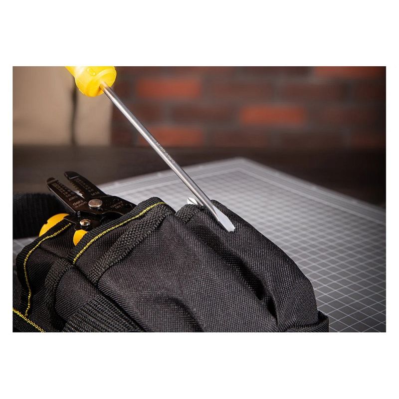 Сумка для инструментов поясная Deli YS EDL430003, 250х120х40 мм, ткань Oxford, черный