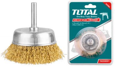 Щетка проволочная чашечная 75 мм TOTAL TAC33031