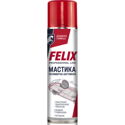 Мастика антикоррозионная полимерно-битумная, аэрозоль, 650 мл. FELIX 411040023