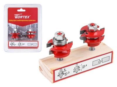 Набор фрез комбинированных рамочных 41х25 мм WORTEX 0318095