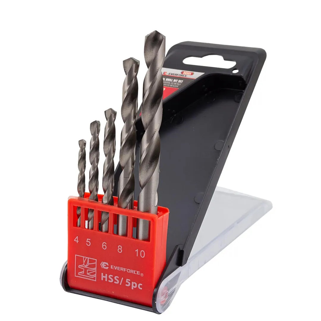 Набор сверл по металлу 5 пр, 4-6, 8, 10 мм EVERFORCE EF-DBS05