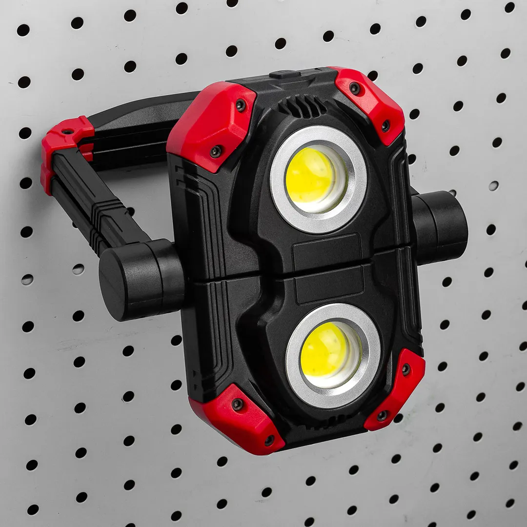 Фонарь аккумуляторный складной с функцией повербанка и поворотным основанием (4 реж. работы, аккум. 4000мАч, 800Лм) Forsage F-EL1108S