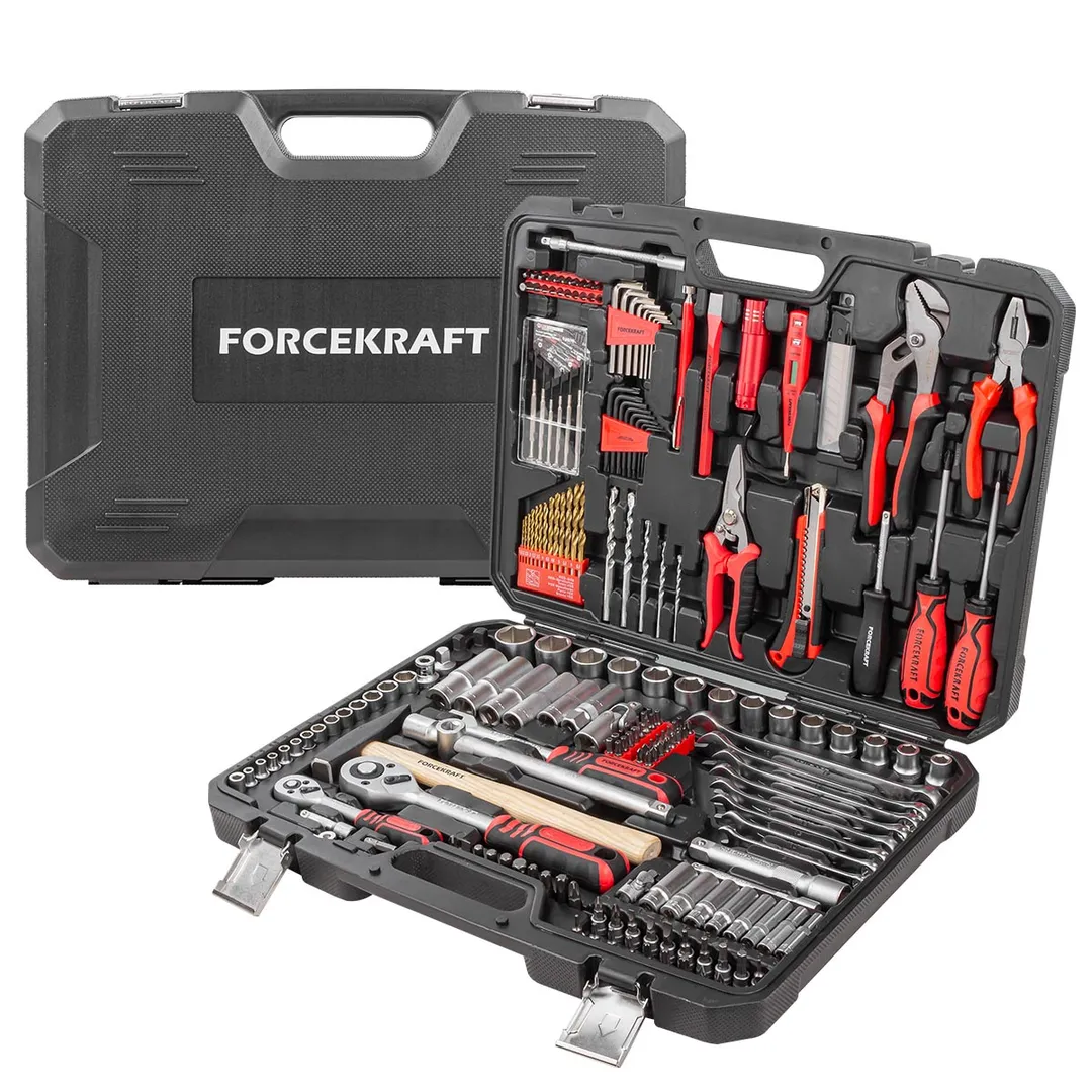 Набор инструментов 1/4"&1/2" 6-гр 216 пр. ForceKraft FK-38841DS