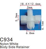 Клипса для крепления внутренней обшивки а/м Мерседес пластиковая, 100 шт Forsage C0934(Mersedes)
